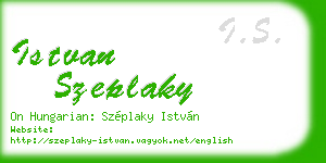 istvan szeplaky business card