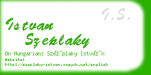 istvan szeplaky business card